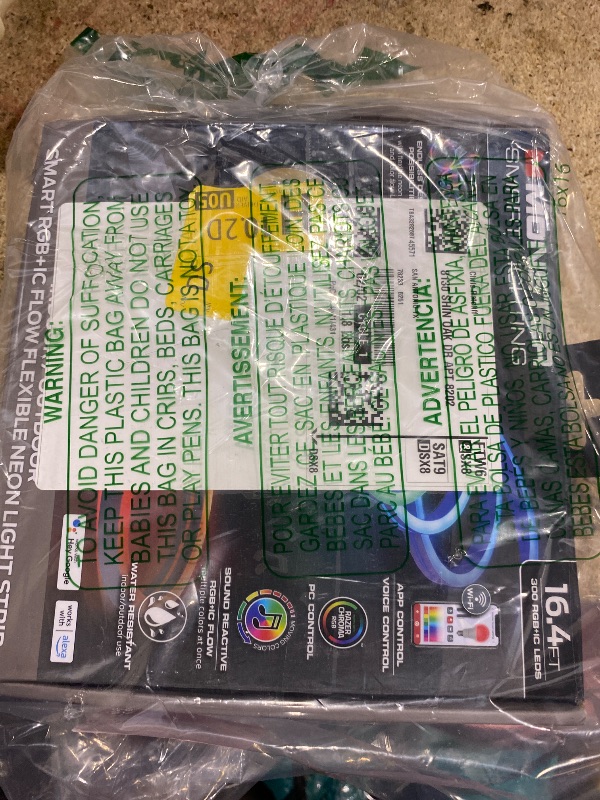 Photo 1 of **NON FUNCTIONAL** Monster MOW71005ICM 16.4 Ft. RGB + IC Flow Flexible Neon Outdoor LED Smart Light Strip