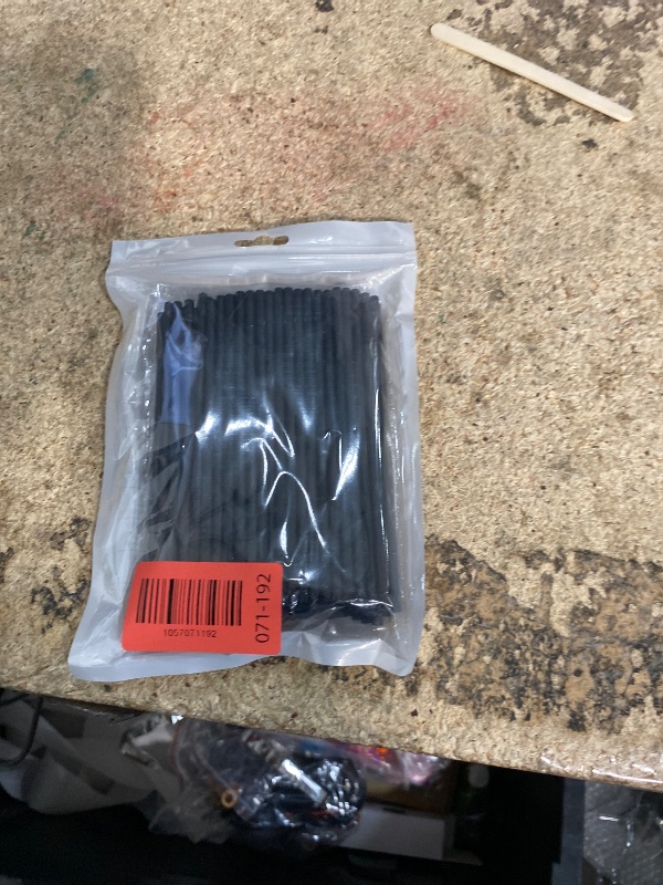 Photo 1 of 100 Pcs Black Cocktail Straws, 5.12 Inch Short Disposable Plastic Drink Straws Small Short Drinking Straw for Whiskey Bar Club Cocktail Cold Drinks, Cups Travel Mugs Crafts Home Bars Use