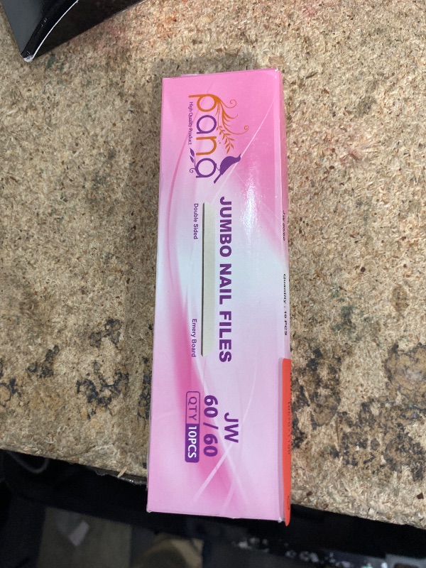 Photo 1 of 10PCS Jumbo Size PANA Professional Double Sided Nail Files - White, 60/60 Grit - Emery Board Nail Buffering File Manicure Pedicure Nail Polisher Washable