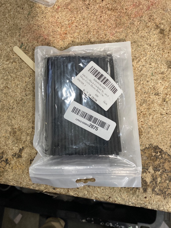 Photo 1 of 100 Pcs Black Cocktail Straws, 5.12 Inch Short Disposable Plastic Drink Straws Small Short Drinking Straw for Whiskey Bar Club Cocktail Cold Drinks, Cups Travel Mugs Crafts Home Bars Use