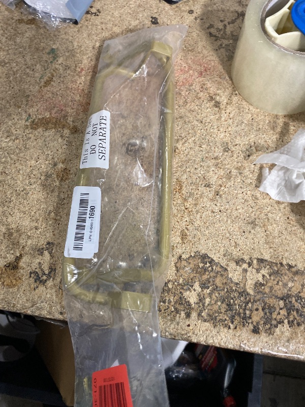 Photo 1 of 2 Pieces Metal Towel Bar Kitchen Cabinet Steel Towel Rack Bar for Hanging on Inside or Outside of Doors, Home Kitchen Bathroom(Gold)