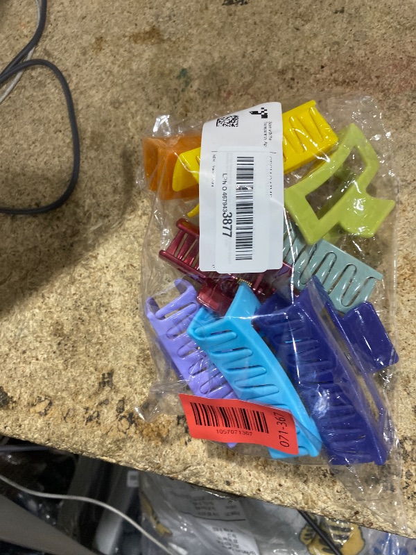 Photo 1 of **Only 8**15 Pack Rectangle Hair Claw Clips Solid Color Hair Clips Stylish Elegant Barrettes for All Hair Types for Women Non-Slip Hair Jaw Clips