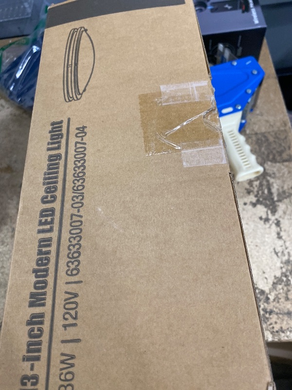 Photo 1 of **Only one** TOBUSA 36W 3600lm Super Bright LED Ceiling Light Fixtures, Modern Black Flush Mount LED Lights Daylight White 5000K, 13 Inch Dimmable Ceiling Lamps for Kitchen Bathroom Hallway Bedroom, 2 Packs