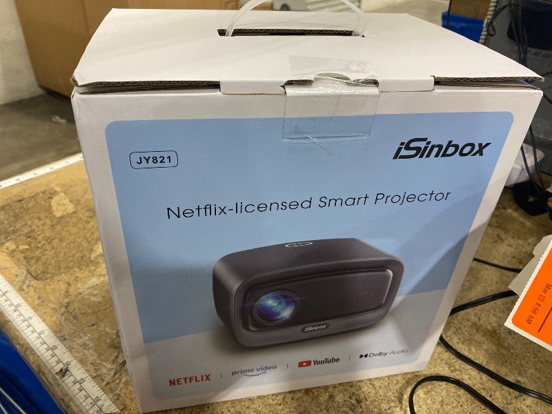 Photo 1 of [2500 ANSI/Auto Focus/Built-in APPS] Smart Projector 4K with WiFi 6 and Bluetooth 5.3, 6D Keystone Outdoor Movie Projector with Netflix& 36W Dolby Audio Plus HDR10+ Home Theater Ceiling Upgraded