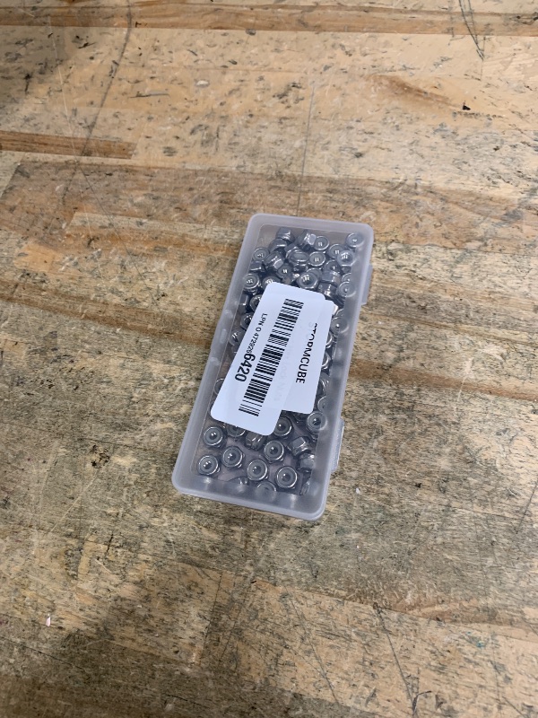 Photo 1 of #8-32 Nylon Insert Hex Lock Nuts 100 Pack 304 Stainless Steel Self-Locking Nylon Lock Nuts Plain Finish for Industrial Construction Fasteners