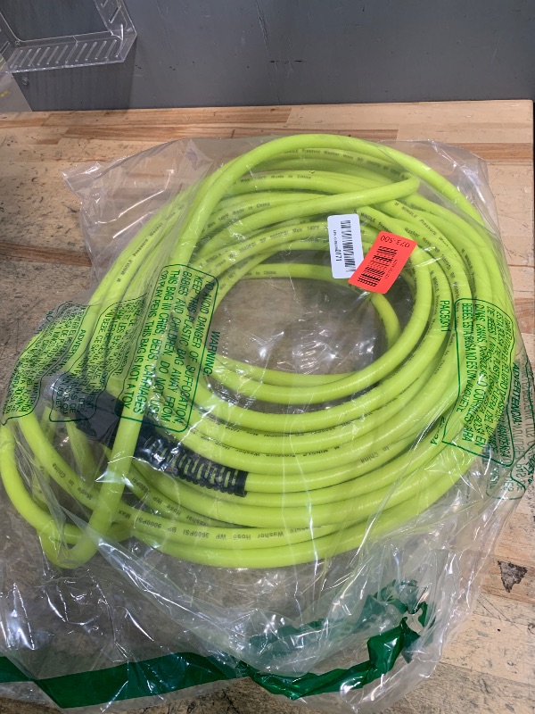 Photo 1 of ***MISSING SMALLER ATTACHMENT PIECES*** M MINGLE Pressure Washer Hose 50 FT x 1/4" - Replacement Power Wash Hose with M22 14mm Stainless Steel Quick Connect Power Washer Adapter Sets - 3600PSI