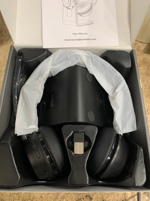 Photo 1 of (Upgraded Version) Wireless Headset, Bluetooth Headset with Noise Cancelling Microphone, Best Headphones with Mic Mute & USB Dongle for PC/Computer/Laptop/Cell Phones/Remote Work/Call Center