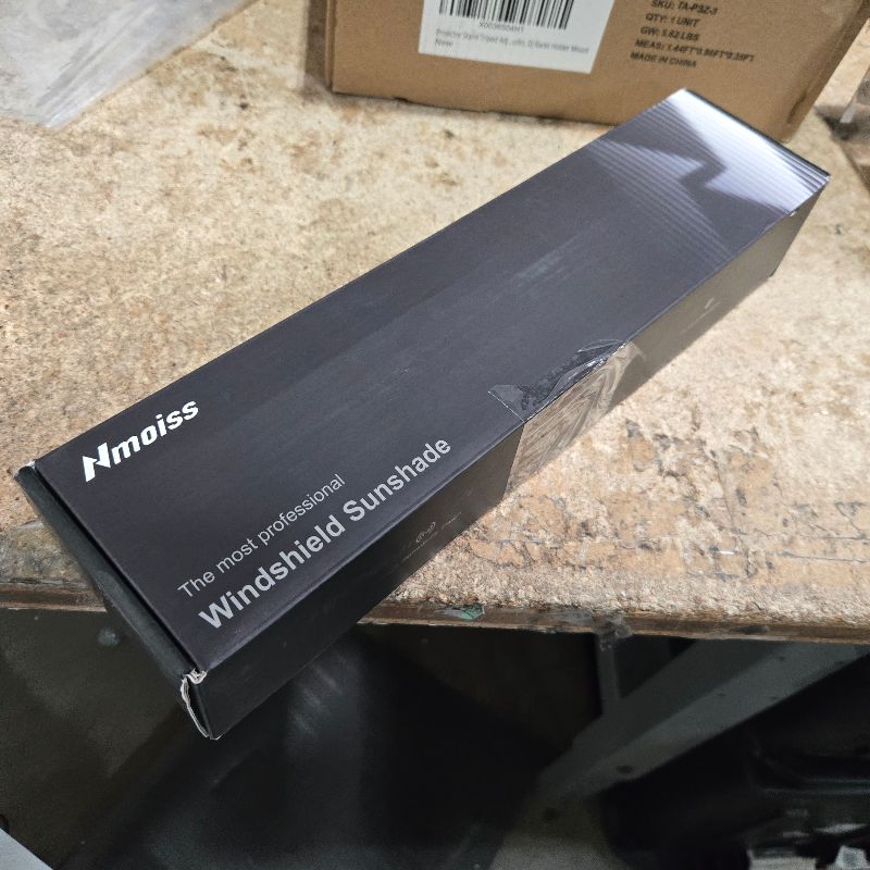 Photo 1 of [Upgraded] Nmoiss Windshield Sun Shade Umbrella - [Vinyl Coating Heat Shield] Protect Car from Sun Rays & Heat Damage Keep Cool and Protect Interior, Spring Structure Edge Medium 56" L x 31" W