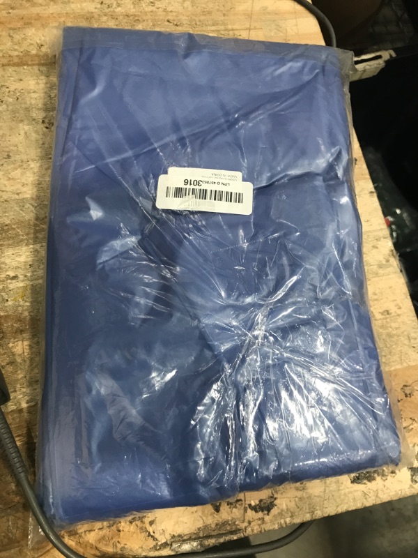 Photo 1 of **PLASTIC VERY THIN** LIGHT BLUE** Pureegg Plastic Table Cloth Disposable 12 Pack, 54 x 108 Inch Table Cloths, Graduation Decorations Class of 2026, Graduation Party, Tablecloths, Rectangle, Plastic Cover, Leakproof & Sturdy, Navy Blue