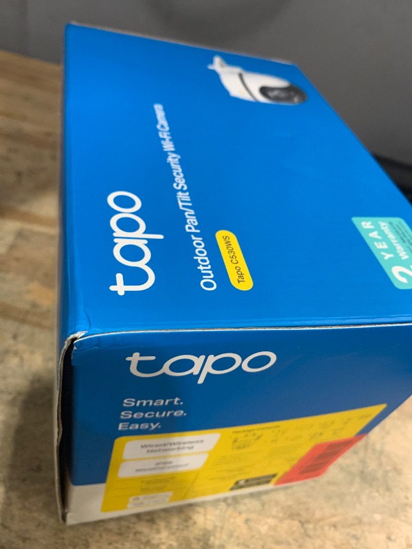 Photo 1 of (used, no mount) Tapo 3K 5MP Outdoor Pan/Tilt Security Wi-Fi Camera – 360° View, Free Person/Vehicle Detection, Starlight Color Night Vision, IP66, Sound and Light Alarm, Works w/Alexa and Google Home, VistaCam 360°