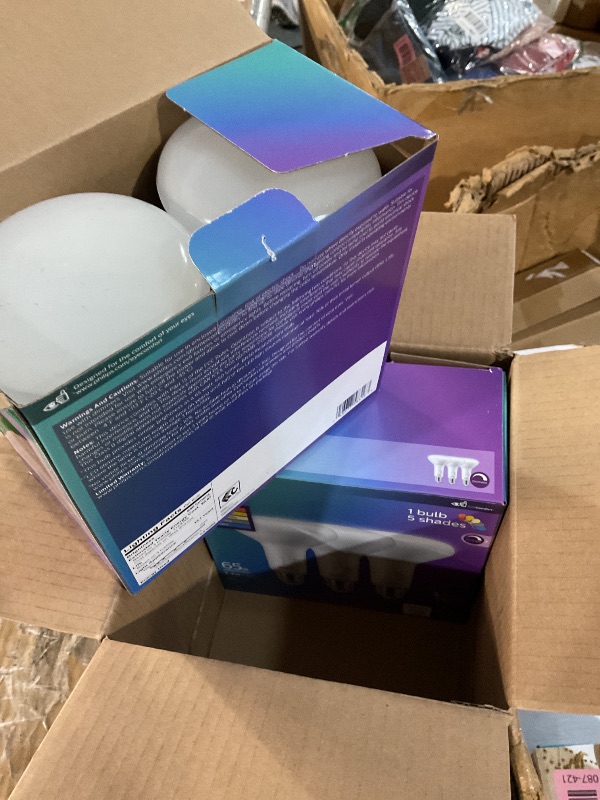 Photo 1 of Philips LED 65W BR30 6-Pack Selectable White Multi-CCT 650 Lumen (7.2 = 65W) Dimmable Frosted Flicker-Free Light Bulbs