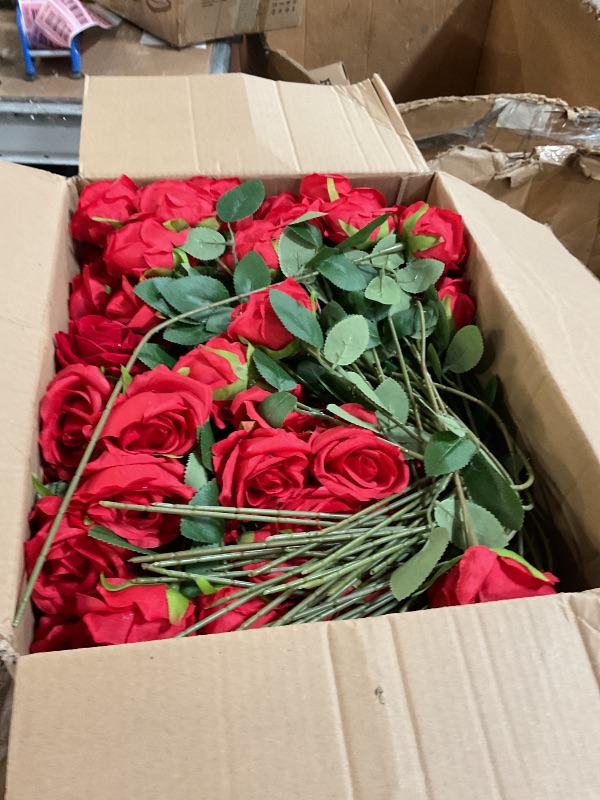 Photo 1 of  Artificial Roses Flowers Bulk