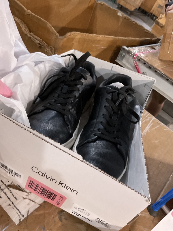 Photo 1 of ***(HEAVILY USED/ MINOR DAMAGE)***Calvin Klein Men's Falconi Sneaker, Black, 11