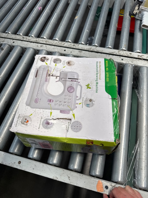 Photo 1 of (PARTS) Dechow Sewing Machine for Beginners, Electric Mini Portable, 12 Built-in Stitches with Reverse Sewing, 2 Speeds Double Thread with Foot Pedal, Storage Bag, Cotton Fabric and Threads(Premium Set)