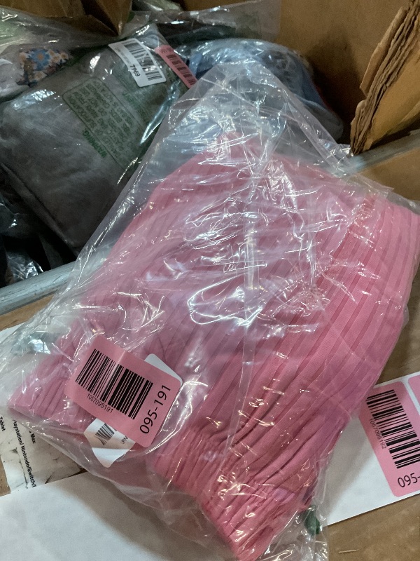 Photo 1 of (MED/LARGE) (USED/FAIR) (BAGGED) Ekouaer Pajama Sets for Womens Rib Knit Lounge Set Jogger Pants Short Sleeve Sleepwear 2 Piece Outfits Set with Pockets Pink