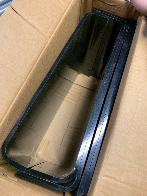 Photo 1 of (BLACK) (MISSING HARDWARE) Acrylic End Table Record Player Table with Storage Shelf Clear Side Table Nightstand (15.7x19.7x11.8) (Green)