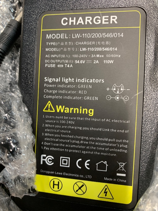 Photo 1 of (see all images) 54.6V 2A Charger with 7 in 1 Plugs Output Heads, for 48V-54.6V Li-ion Battery
