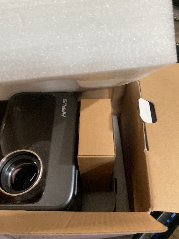 Photo 1 of (USED/FAIR) HIPPUS Smart Projector with WiFi and Bluetooth,Built-in Apps Auto Focus & Keystone,1080P Full HD,Ceiling Movie Outdoor Projector Compatible with TV Stick Smartphone/HDMI/USB(Grey?