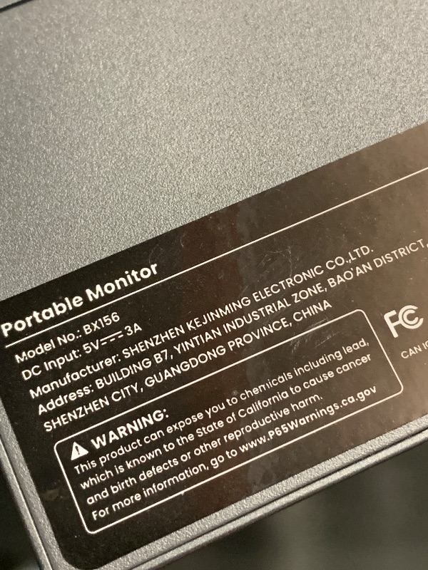 Photo 1 of (used)(see images) FANGOR Portable Monitor, 15.6" FHD 1080P Travel Monitor for Laptop, Ultra-Slim HDR IPS Computer Gaming Display