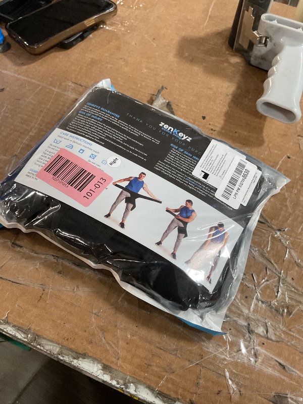 Photo 1 of (BAGGED) ZENKEYZ Copper Compression Hip & Sciatic Nerve Brace - Right Leg One Size Black Copper-Infused Neoprene - Adjustable Three-Strap SI Belt Design - For Sciatica, Bursitis & Hip Flexor Strains