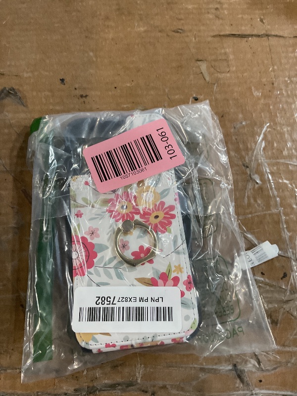 Photo 1 of ????TopPerfekt Compatible with iPhone 14 Pro Max Wallet Case with Card Holder, 360°Rotation Finger Ring Holder Kickstand Protective RFID Blocking PU Leather Pattern Double Buttons Flip 6.7" Floral