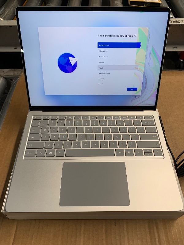 Photo 1 of **Damaged Screen**
Microsoft Surface Laptop (2024), Windows 11 Copilot+ PC, 13.8" Touchscreen Display, Snapdragon X Elite (12 core), 16GB RAM, 512GB SSD Storage, Platinum