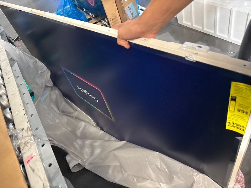 Photo 1 of *************************missing mount and remote*********************
TCL 75-Inch Class NXTVISION Series QLED 4K UHD Google Smart TV Canvas Style Art Frame TV - QLED, 120hz, Matte Anti-Glare Screen, Free Bezel and Frame, Atmos, Free Art Included (75A300W