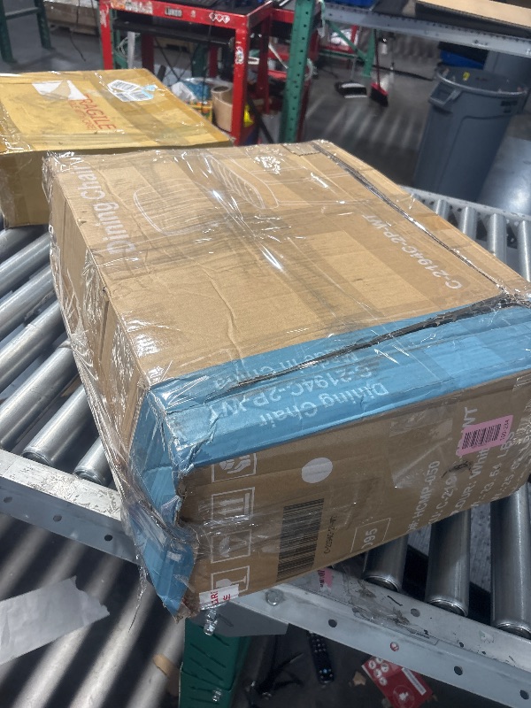 Photo 1 of *******************One chair is missing the metal back support****************
Dining Chairs Set of 2, Mid Century Modern Upholstered Kitchen Chair with PU Leather Cushion Seat & Metal Legs for Home/Living Room/Bedroom/Office-White