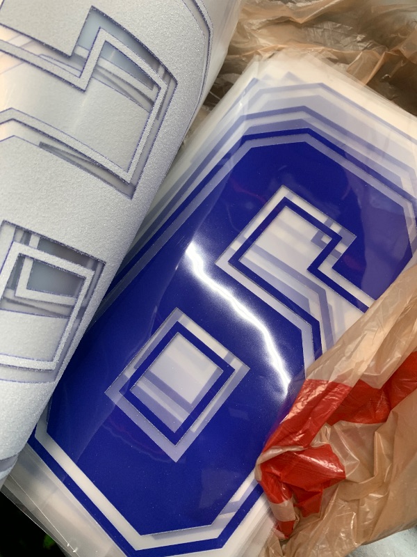 Photo 1 of (used)(please see all images) Glenmal 88 Sheets 968 Pcs Iron on Numbers for Jersey T-Shirt Heat Transfer Numbers 0-9 for Fabric Clothing