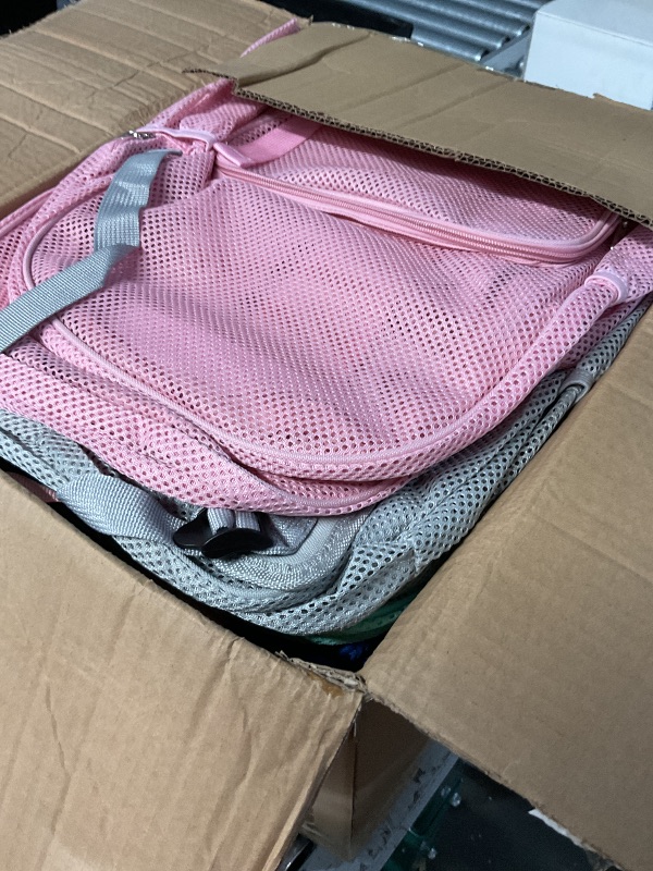 Photo 1 of (see all images) 24 Pcs 17 Inch Mesh Bulk Backpacks Heavy Duty Clear Backpacks Mesh Book Bags Large See Through Backpack
