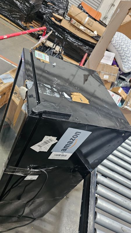 Photo 1 of ***PARTS ONLY***BINGERMA 6.5 Cu.Ft Commercial Beverage Refrigerator Glass Door Upright Drink Cooler Display Fridge with Adjustable Shelves and LED Light for Restaurant Bar Store Office