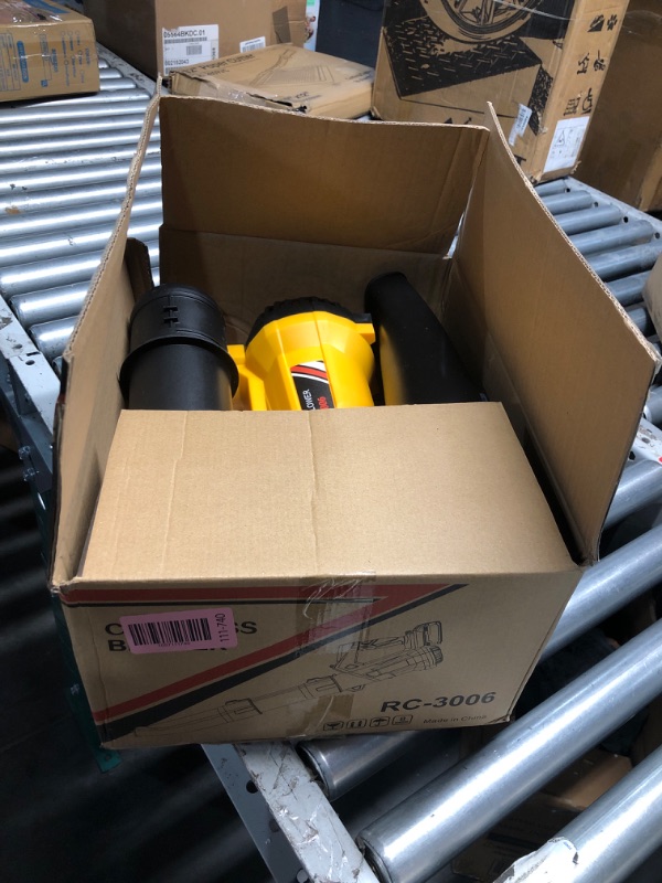 Photo 1 of ***(MISSING BATTERY/ UNABLE TO TEST ITEM )***Cordless Leaf Blower 540CFM, Electric Blower with 6 Speed Mode, Powered Leaf Blowers for Lawn Care, Patio, Blowing Leaves (No Battery)