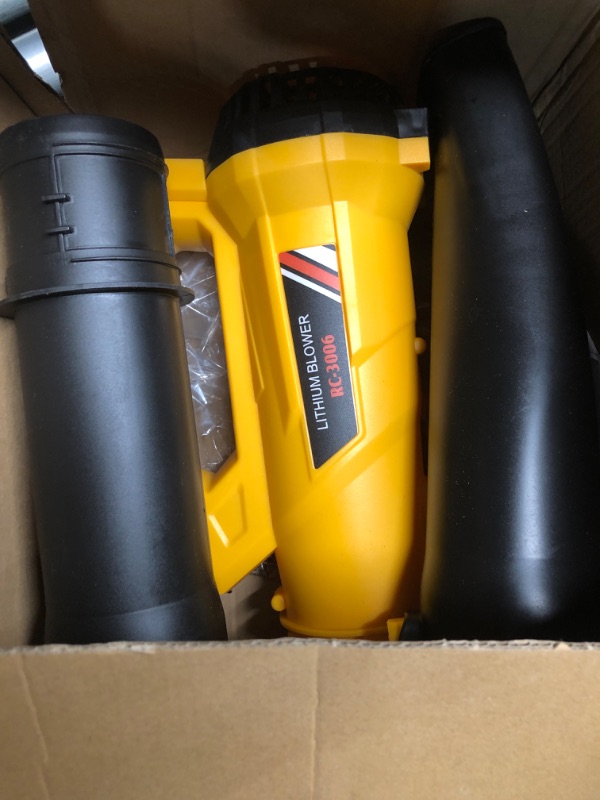Photo 1 of ***(MISSING BATTERY/ UNABLE TO TEST ITEM )***Cordless Leaf Blower 540CFM, Electric Blower with 6 Speed Mode, Powered Leaf Blowers for Lawn Care, Patio, Blowing Leaves (No Battery)