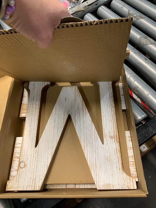 Photo 1 of (PARTIAL SET) ZAZIWZ Farmhouse Home Signs with Windmill Clock Wall Decor Rustic Home Letters Wall Art for Living Room Kitchen Entryway Dining Room Bedroom (water-white)