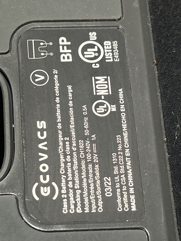 Photo 1 of ***SEE NOTES***
ECOVACS DEEBOT N20 Robot Vacuum Cleaner and Mop,8000Pa Strong Suction, ZeroTangle Brush, 300 Minutes Runtime,TrueMapping Intelligent Path Planning