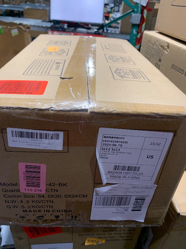 Photo 1 of ***FACTORY SEALED***Nsleaiy Flush Mount Ceiling Fans with Lights, 42 Inch Black Ceiling Fan with 3 Blades, Reversible DC Motor, 6 Speeds, 3 Color Temperatures, Low Profile Ceiling Fan for Living Room Bedroom (Black)