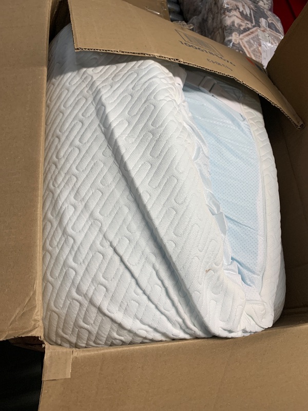 Photo 1 of 3 Inch Gel Memory Foam Mattress Topper queen Size High Density Cooling Pad Pressure Relief Bed Topper (with Removable & Bamboo Cover)