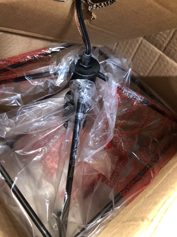 Photo 1 of ***STOCK PHOTO FOR REFERENCE ONLY*** 1LT Mini Pendant Curved Bird Cage- BK Black, Med 60 WATT