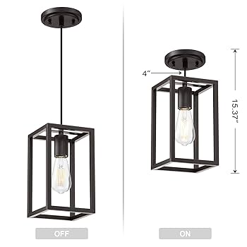Photo 1 of ***STOCK PHOTO FOR REFERENCE ONLY*** 1LT Mini Pendant Curved Bird Cage- BK Black, Med 60 WATT
