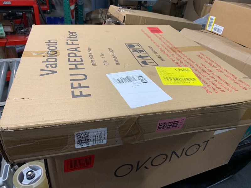 Photo 1 of [Lab-Biosafety Level] H14 Fan Filter Unit Filters, Vabiooth FFU HEPA Laminar-Flow-Hood Filters for Class 100/ISO 5 Cleanliness Clean Room Mycology and Mushroom Room Work 22.6" x 22.6" (HEPA Filter)