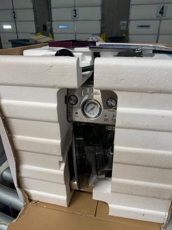 Photo 1 of (minor damage) (untested) Breville Barista Express Espresso Machine BES870XL, Brushed Stainless Steel