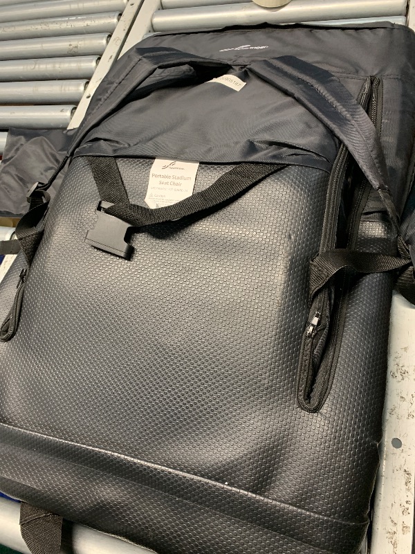 Photo 1 of (see all images) (only one) cjdropshipping Extra Wide Bleacher Chairs with Back and Cushion Folding Stadium Chairs, Sofa Style Design