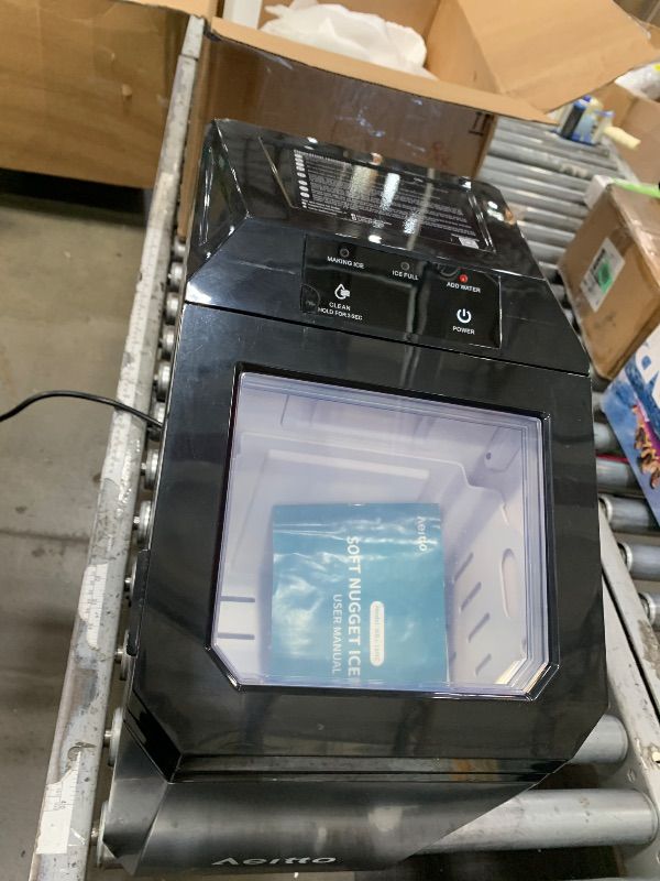 Photo 1 of **************FOR PARTS ONLY, DOES NOT MAKE ICE*************
Aeitto Nugget Ice Maker Countertop, 55lbs/Day, Large Capacity Chewable Ice Maker, Rapid Ice Release in 5 Mins, Self-Cleaning with Stainless Steel Housing Ice Machine for Home Office and Party, B