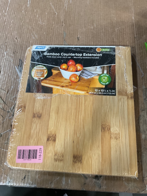 Photo 1 of ***(MISSING HARDWARE)***Camco 43423 Bamboo Accents RV Countertop Extension - Mounts Directly to Your Existing Countertop - Food Safe Construction - 12-Inches (L) x 13 ½-Inches (W) x ¾-Inch (Thick)