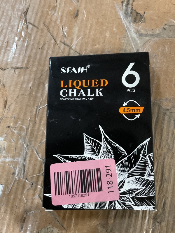Photo 1 of * stock photo for reference *
* package only comes with six *
SFAIH 6 White Chalk Markers for Blackboard - [1s Wet Wipe] No Residue, Liquid Chalk Markers for Blackboard, Menu, Bistro, Signs, Windows, Glass, Food Labels, 6mm & 1mm Tip, Dust-Free, Non Toxic