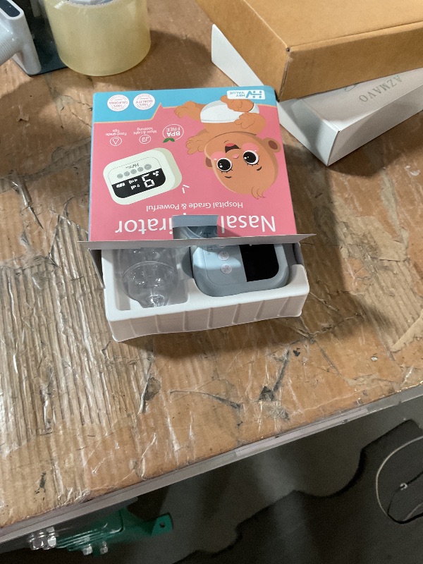 Photo 1 of (used) HEYVALUE Nasal Aspirator for Baby, Hospital Grade Nose Sucker with 9 Levels Suction, Night Light and Nursery Rhyme Soothing