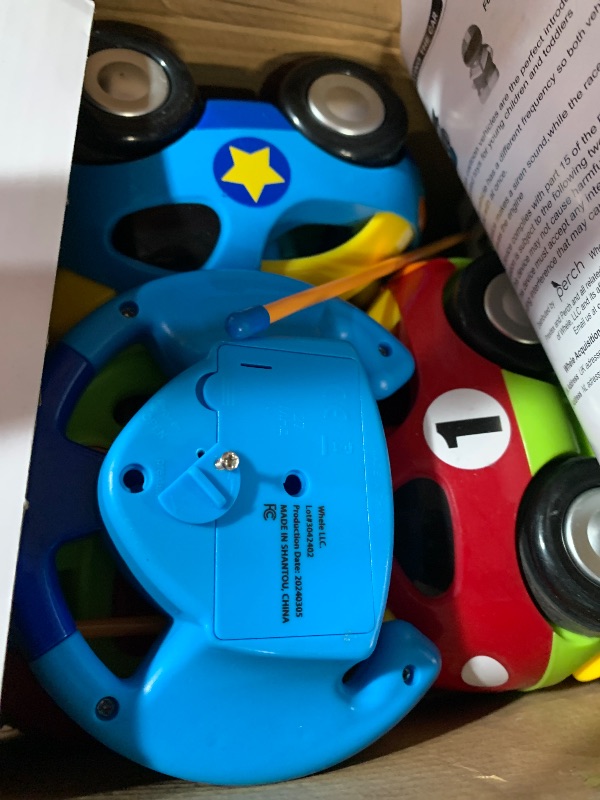 Photo 1 of ***(PARTS ONLY/ MAJOR DAMAGE/ NON FUNCTIONAL)***
PREXTEX Cartoon Remote Control Car - 2-Pack Police and Race Car Toddler Toys - RC Cars for Kids with Different Frequencies - Easy Remote Control Toy and Thoughtful Gifts for Boys and Girls