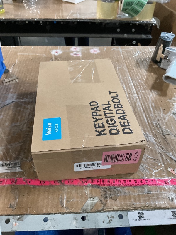 Photo 1 of ***(PARTS ONLY/ MAJOR DAMAGE/ NON FUNCTIONAL)***Veise Fingerprint Door Lock with 2 Lever Handles - Keyless Entry Door Lock, Electronic Keypad Deadbolt, Digital Smart Code & Front Handle Sets, Auto-Locking, Easy Installation, Matte Black