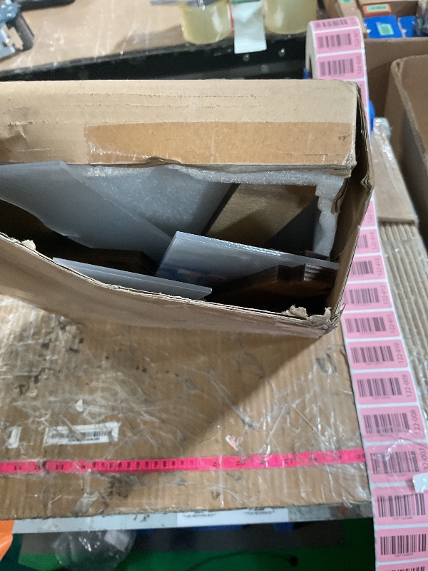 Photo 1 of ***(PARTS ONLY/MISSING PARTS/ NON FUNCTIONAL)***AerWo Sticker Display Stand, Greeting Card Display Stand for Vendor, 4 Tier 16 Shelves Portable Wooden Stickers Display Rack for Retail Counter Events for Postcard Brochure Photos Picture Display