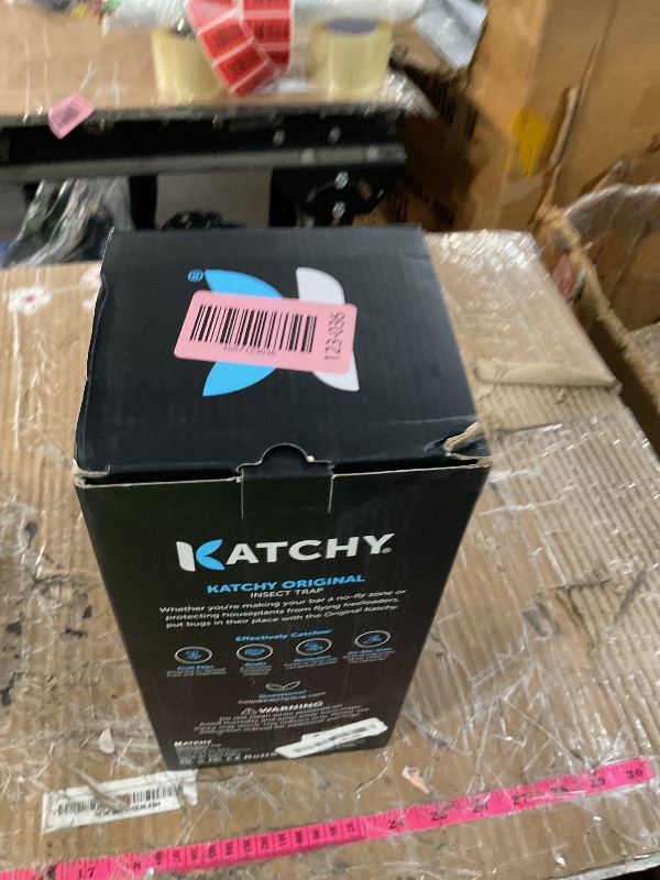 Photo 1 of (used/fair) Katchy Indoor Insect Trap - Catcher & Killer for Mosquitos, Gnats, Moths, Fruit Flies - Non-Zapper Traps for Inside Your Home - Catch Insects Indoors with Suction, Bug Light & Sticky Glue (Black)